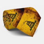 Schwarze Schmutz-Gadsden-Flagge Krawatte (Gerollt)