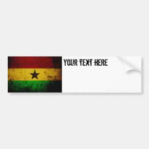 Schwarze Schmutz-Ghana-Flagge Autoaufkleber