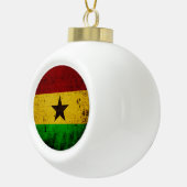 Schwarze Schmutz-Ghana-Flagge Keramik Kugel-Ornament (Rechts)
