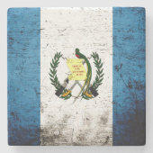 Schwarze Schmutz-Guatemala-Flagge Steinuntersetzer (Vorderseite)