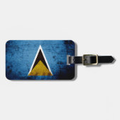 Schwarze Schmutz-Heilige Lucia-Flagge Gepäckanhänger (Vorderseite horizontal)