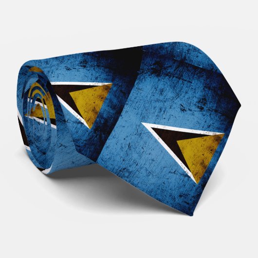 Schwarze Schmutz-Heilige Lucia-Flagge Krawatte (Gerollt)