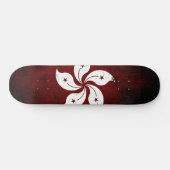 Schwarze Schmutz-Hong Kong-Flagge Skateboard (Horizontal)