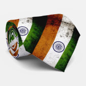 Schwarze Schmutz-Indien-Flagge Krawatte (Gerollt)