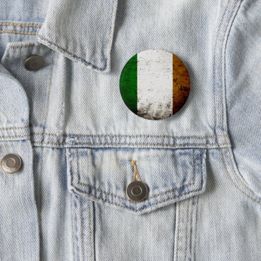 Schwarze Schmutz-Irland-Flagge Button (Beispiel)