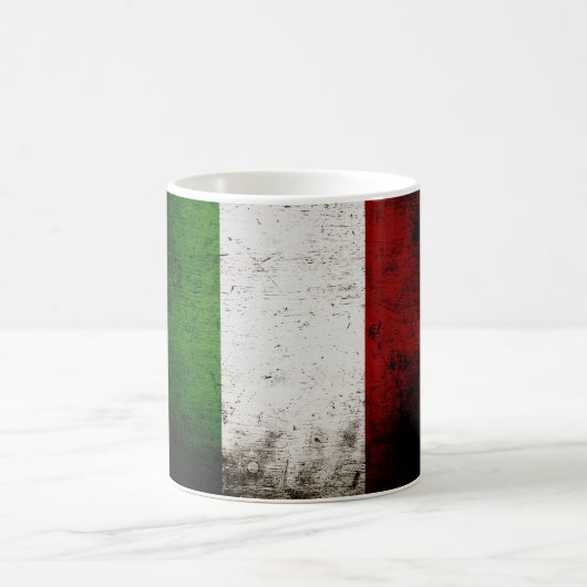 Schwarze Schmutz-Italien-Flagge Kaffeetasse (Mittel)