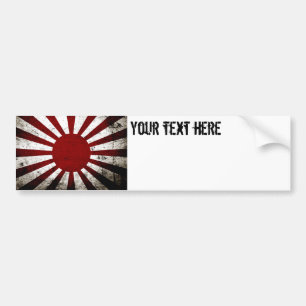 Schwarze Schmutz-Japan-aufgehende Sonne-Flagge Autoaufkleber