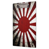 Schwarze Schmutz-Japan-aufgehende Sonne-Flagge Klemmbrett (Links)