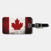 Schwarze Schmutz-Kanada-Flagge Gepäckanhänger (Vorderseite horizontal)