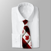Schwarze Schmutz-Kanada-Flagge Krawatte (Gebunden)