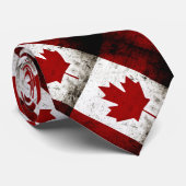 Schwarze Schmutz-Kanada-Flagge Krawatte (Gerollt)