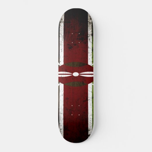 Schwarze Schmutz-Kenia-Flagge Skateboard (Vorderseite)