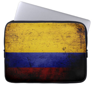 Schwarze Schmutz-Kolumbien-Flagge Laptopschutzhülle