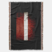 Schwarze Schmutz-Lettland-Flagge Decke (Vorderseite Vertikal)