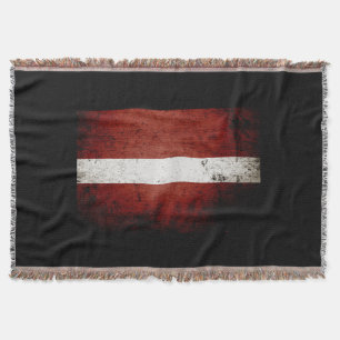 Schwarze Schmutz-Lettland-Flagge Decke