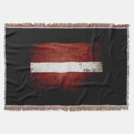 Schwarze Schmutz-Lettland-Flagge Decke (Vorderseite)