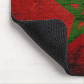 Schwarze Schmutz-Marokko-Flagge Mousepad (Ecke)