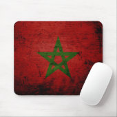 Schwarze Schmutz-Marokko-Flagge Mousepad (Mit Mouse)