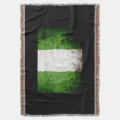 Schwarze Schmutz-Nigeria-Flagge Decke (Vorderseite Vertikal)