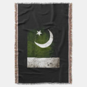 Schwarze Schmutz-Pakistan-Flagge Decke (Vorderseite Vertikal)