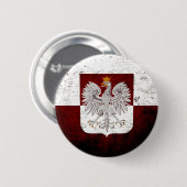 Schwarze Schmutz-Polen-Flagge Button (Vorne & Hinten)