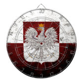 Schwarze Schmutz-Polen-Flagge Dartscheibe (vorne)