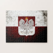 Schwarze Schmutz-Polen-Flagge Puzzle (Horizontal)