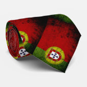 Schwarze Schmutz-Portugal-Flagge Krawatte (Gerollt)