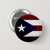 Schwarze Schmutz-Puerto- Ricoflagge Button (Vorne & Hinten)