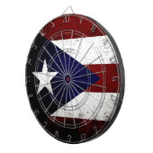 Schwarze Schmutz-Puerto- Ricoflagge Dartscheibe (Vorderseite rechts)