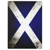 Schwarze Schmutz-Schottland-Flagge Klemmbrett (Rückseite)