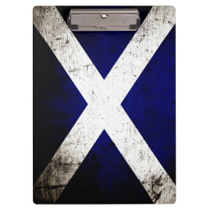 Schwarze Schmutz-Schottland-Flagge Klemmbrett