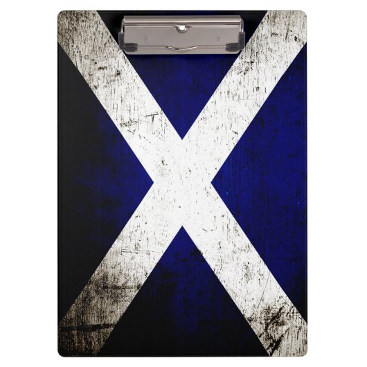 Schwarze Schmutz-Schottland-Flagge Klemmbrett (Vorderseite)