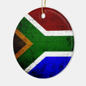 Schwarze Schmutz-Südafrika-Flagge Keramik Ornament (Links)