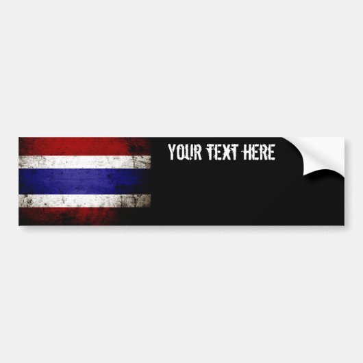 Schwarze Schmutz-Thailand-Flagge Autoaufkleber (Vorne)