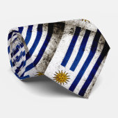 Schwarze Schmutz-Uruguay-Flagge Krawatte (Gerollt)