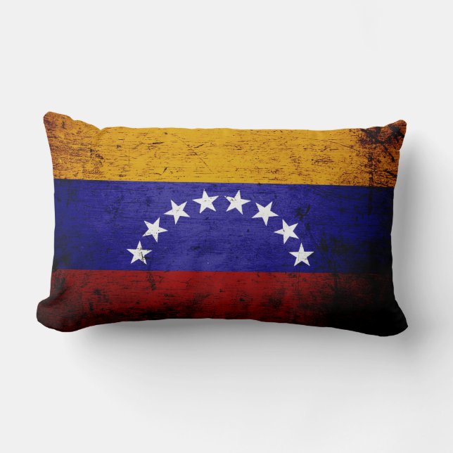 Schwarze Schmutz-Venezuela-Flagge Lendenkissen (Vorderseite)