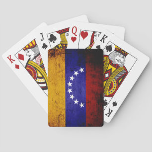 Schwarze Schmutz-Venezuela-Flagge Spielkarten
