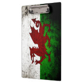 Schwarze Schmutz-Wales-Flagge Klemmbrett (Links)