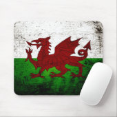 Schwarze Schmutz-Wales-Flagge Mousepad (Mit Mouse)