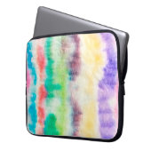 Schwarze Schmutzkunstmalerei. Shibori Muster. Rosa Laptopschutzhülle (Vorderseite Links)