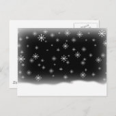 SCHWARZE SCHNEE POSTKARTE (Vorne/Hinten)
