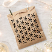 Schwarze Schneeflocken, festes Party Geschenktütchen (Ausgeschnitten)