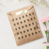 Schwarze Schneeflocken, festes Party Geschenktütchen (Versiegelt)