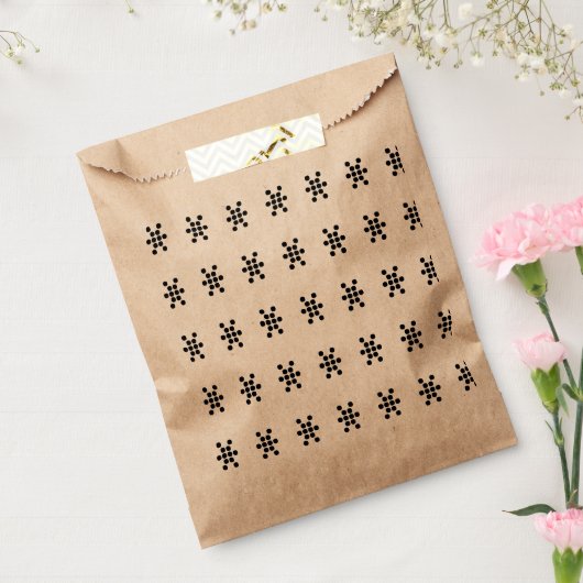 Schwarze Schneeflocken, festes Party Geschenktütchen (Versiegelt)