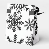 Schwarze Schneeflocken Geschenkschachtel (Rückseite)