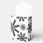 Schwarze Schneeflocken Geschenkschachtel (Geöffnet)