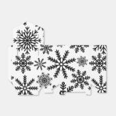 Schwarze Schneeflocken Geschenkschachtel (Ungefaltet)