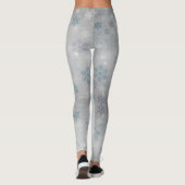 Schwarze Schneeflocken Leggings (Rückseite)