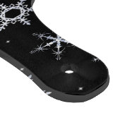 Schwarze Schneeflocken Schneidebrett (Ecke)